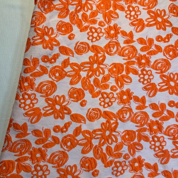 Vibrant & Unique Betsey Johnson Orange and White Floral Dress Back zipper size 8 - Picture 13 of 15